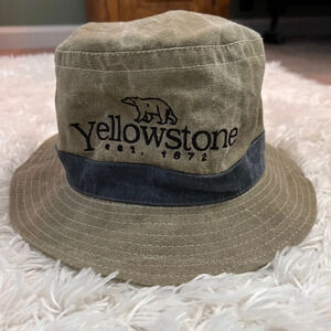 Smith Western Yellowstone Khaki 100% Cotton Bucket Hat Size L